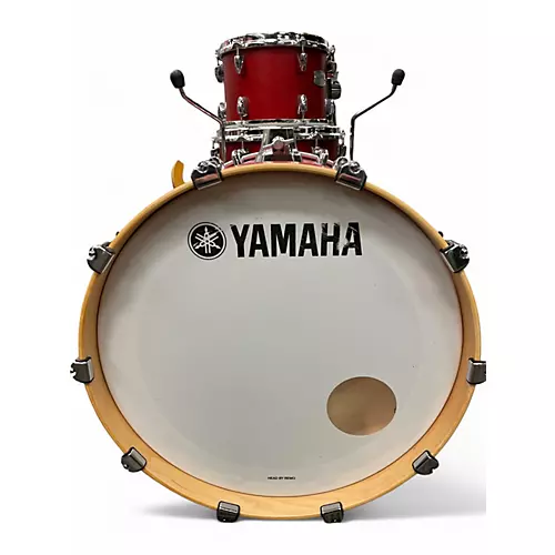 Used 2021 Yamaha 4 Piece Tour Custom CANDY APPLE SATIN Drum Kit CANDY APPLE SATIN
