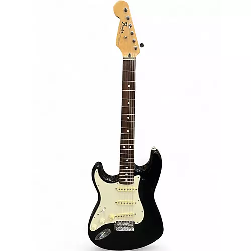 Used 1996 Fender Standard Stratocaster Left Handed Black Electric Guitar Black