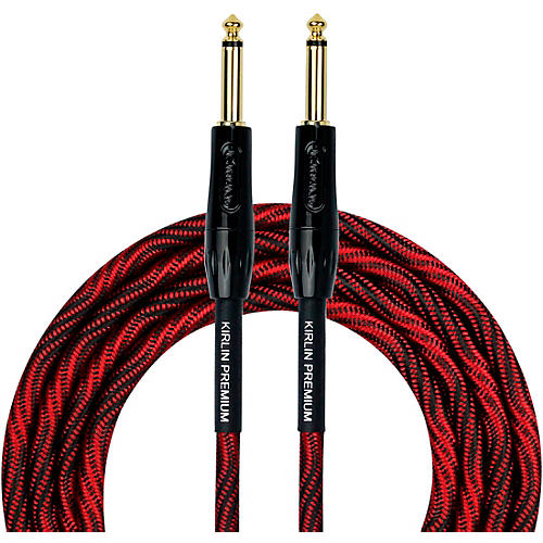 Kirlin IWB Black/Red Woven Instrument Cable 1/4