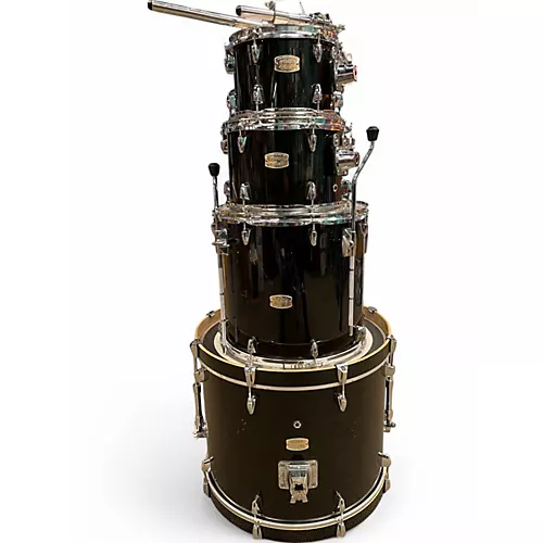 Used Yamaha 4 Piece Stage CUstom Birch Trans Black Drum Kit Trans Black