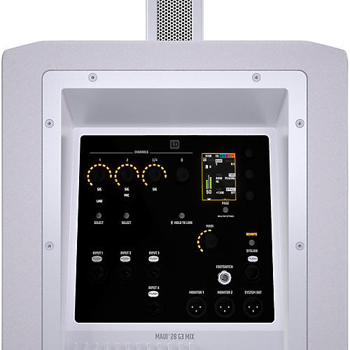 LD Systems LD Systems MAUI 28 G3 MIX W Portable Cardioid Column PA System With Digital Mixer, White