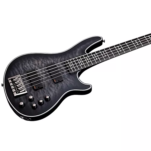 Schecter Guitar Research Hellraiser Extreme-5 Electric Bass Guitar Satin Crimson Red Burst