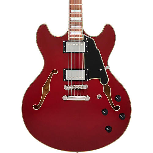 D'Angelico Premier DC Semi-Hollow Electric Guitar Solid Black