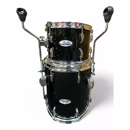 Used Pearl 3 Piece MAPLE PROFFESSIONAL Black Drum Kit Black