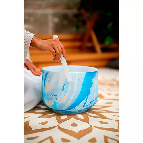 MEINL Sonic Energy 10in. Marble Crystal Singing Bowl, A4, 432 Hz, Brow Chakra Dark Blue