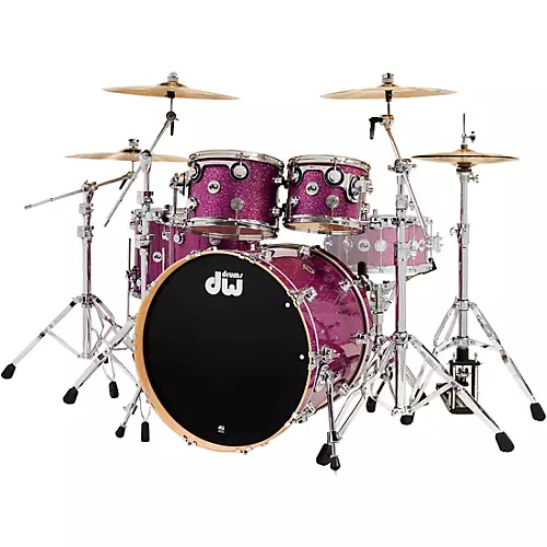 DW 5-Piece Collectors SSC Maple Finish Ply Shell Pack with 22 in. Bass Drum - Purple Glass