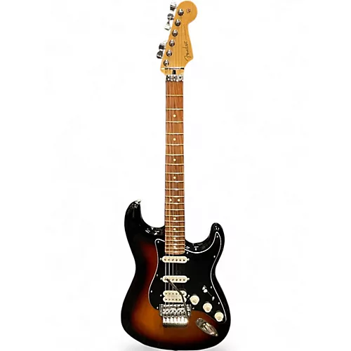 Used Fender Player Stratocaster HSS FR 3 Tone Sunburst Solid Body Electric Guitar 3 Tone Sunburst