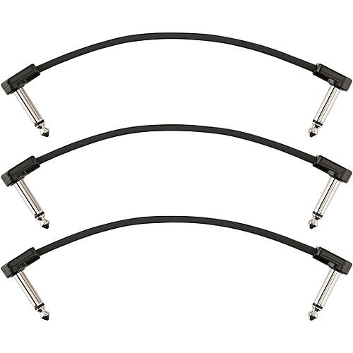Fender Blockchain Patch Angle to Angle Cables, 3-Pack 4 in. Black