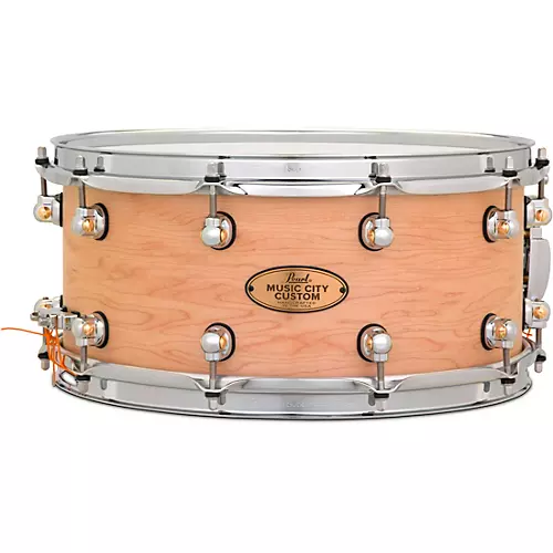 Pearl Music City Custom Solid Shell Snare Maple in Hand-Rubbed Natural Finish 14 x 6.5 in.