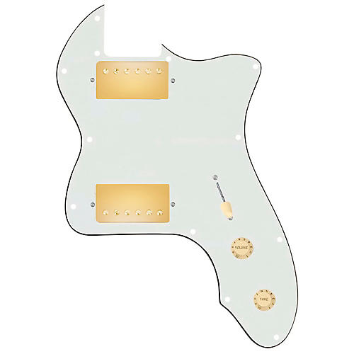 920D Custom 72 Thinline Tele Loaded Pickguard With Gold Cool Kids Humbuckers & Aged White Knobs Black