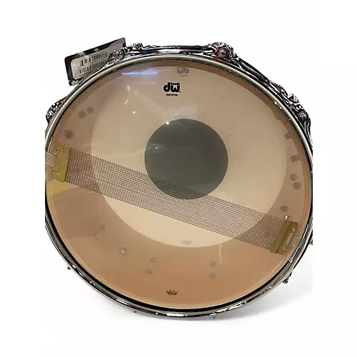 Used DW 6.5X14 Performance Series Snare Pewter Sparkle Drum Pewter Sparkle 15