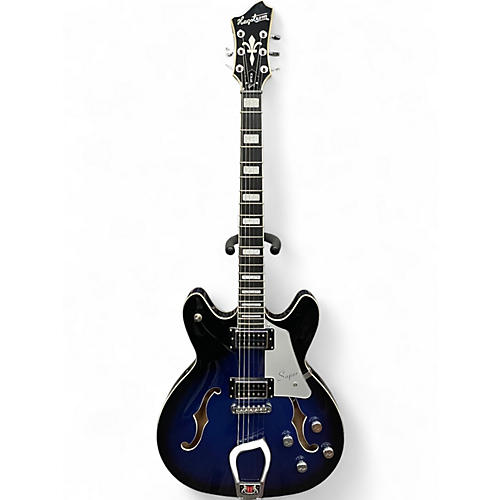 Used Kagstrom Super Viking Blue Burst Hollow Body Electric Guitar Blue Burst