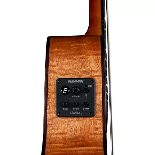 Luna High Tide Exotic Mahogany Nylon-String Acoustic-Electric Grand Concert Cutaway Guitar Satin Natural