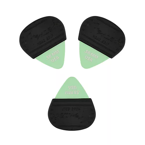 Fender Mojo Grip Dura-Tone Delrin Guitar Picks (3-Pack) Surf Green .58 mm