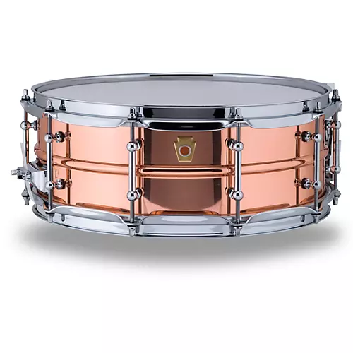 Ludwig Copper Phonic Smooth Snare Drum 14 x 6.5 in. Raw Smooth Finish with Imperial Lugs