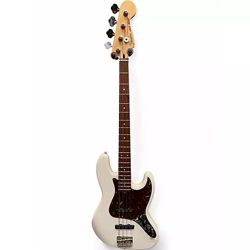 Used Fender Deluxe Active Jazz Bass Olympic Pearl Electric Bass Guitar Olympic Pearl
