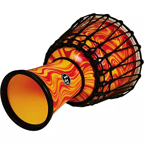 LP World 10 inch Rope Tuned Circle Djembe Black