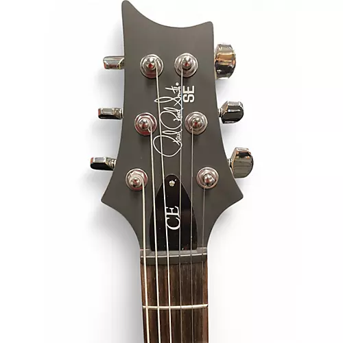 Used PRS SE CE 24 SATIN Silver Solid Body Electric Guitar Silver