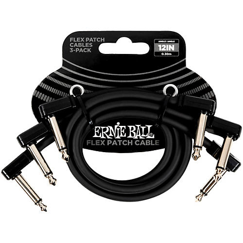 Ernie Ball Flex Patch Cable - 3 Pack 3 in. Purple