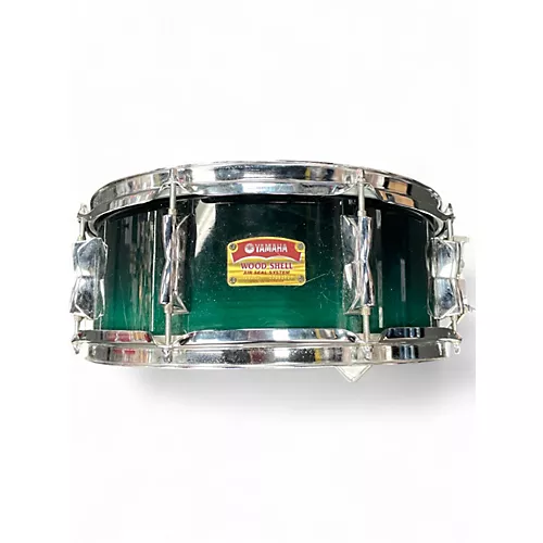 Used Yamaha 14in Wood Shell Air Seal System Blue-Green Fade Drum Blue-Green Fade 33