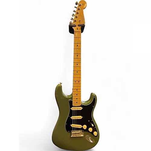 Used 2017 Fender American Professional Stratocaster SSS Olive Solid Body Electric Guitar Olive