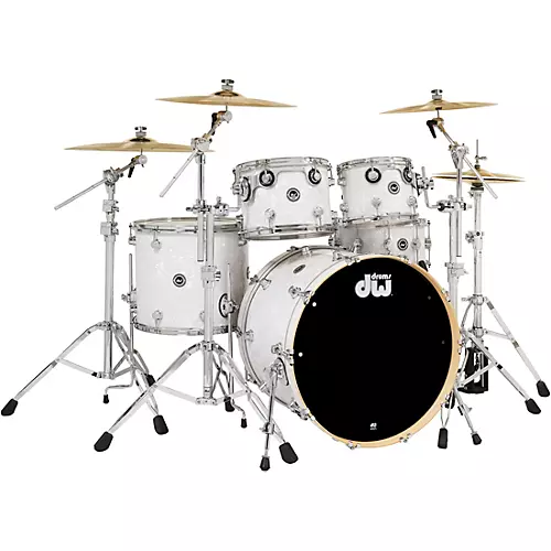 DW DWe Wireless Acoustic-Electronic Convertible 5-Piece Drum Set Bundle With 22