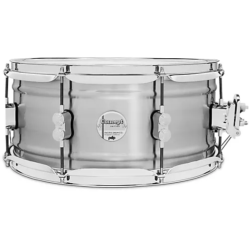 PDP by DW Concept Series 1.2 mm Natural Satin Brushed Aluminum Snare Drum 14 x 8 in.