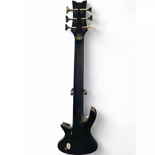Used Schecter Guitar Research Stiletto Studio 6 String Black Electric Bass Guitar Black