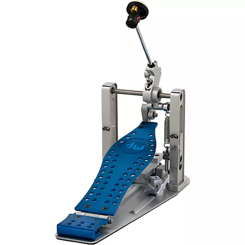 DW Colorboard Machined Direct Drive Single Bass Drum Pedal With Cobalt Footboard