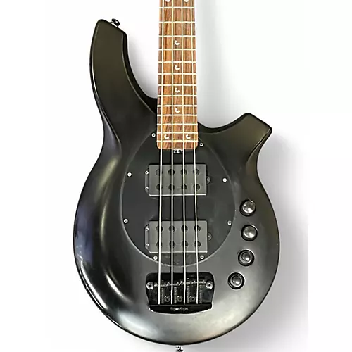Used Ernie Ball Music Man Bongo 4 String HH Stealth Black Electric Bass Guitar Stealth Black