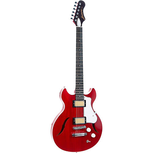 Harmony Comet Semi-Hollow Electric Guitar Trans Red