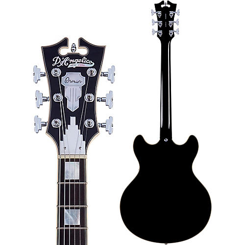 D'Angelico Premier DC Semi-Hollow Electric Guitar With Stopbar Tailpiece Black Flake