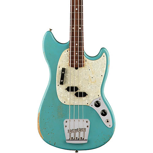 Fender Justin Meldal-Johnsen Road Worn Mustang Electric Bass Black