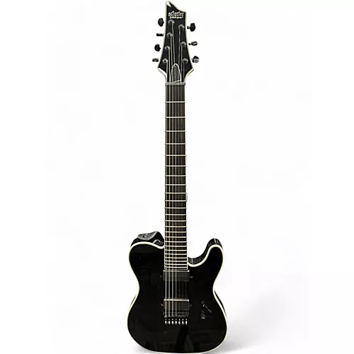 Used Schecter Guitar Research HELLRAISER PT7 Black Solid Body Electric Guitar Black