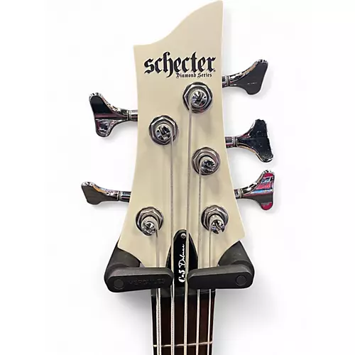 Used Schecter Guitar Research C-5 DELUXE SATIN WHITE Electric Bass Guitar SATIN WHITE