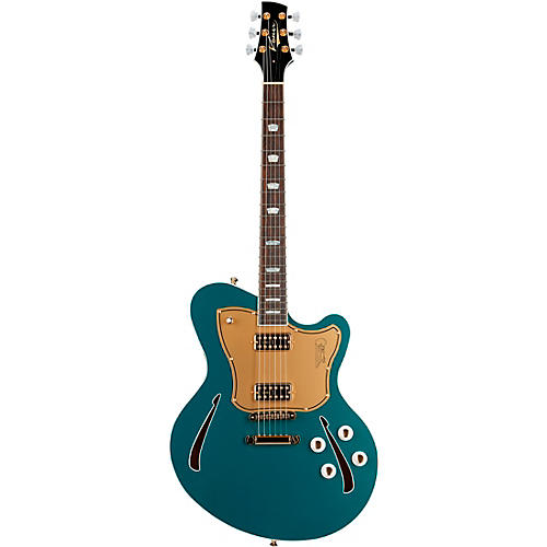 Kauer Guitars Super Chief Powertron Semi-Hollow Electric Guitar Ocean Turquoise