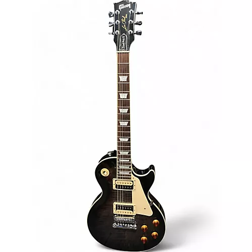 Used Gibson Les Paul Trad Pro Transparent Ebony Burst Solid Body Electric Guitar Transparent Ebony Burst