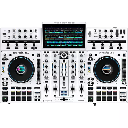 Denon DJ PRIME 4+ Standalone Streaming 4-Channel DJ Controller White
