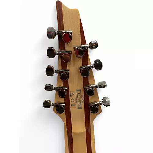 Used Ibanez RG9QM 9 String Black Solid Body Electric Guitar Black