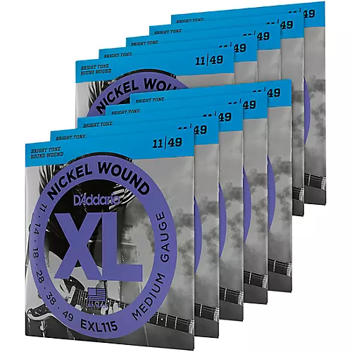 D'Addario EXL115 Nickel Blues/Jazz Electric Guitar Strings 10-Pack