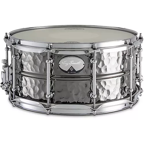 Dixon Artisan Bissonette Signature Black Nickel-Plated Hammered Brass Snare Drum 14 x 6.5 in.