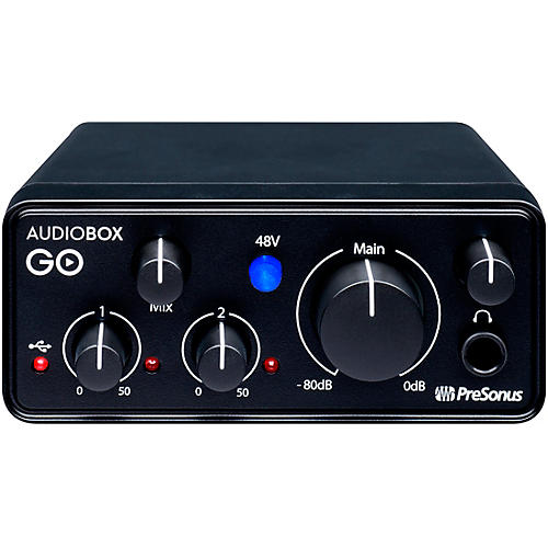 PreSonus AudioBox GO Mobile 2x2 USB Audio Interface With Studio One Artist 6 Software