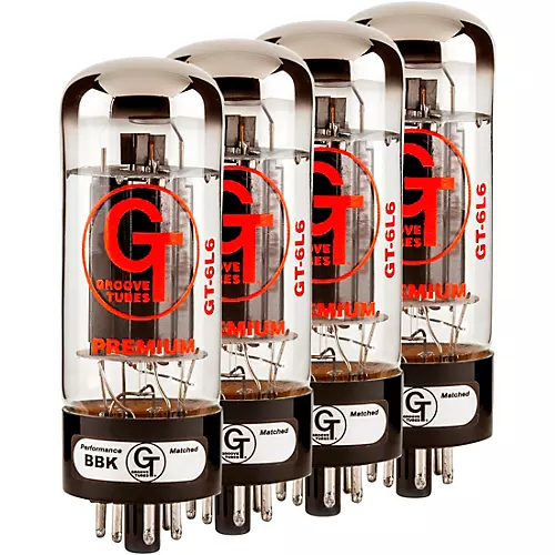 Groove Tubes Gold Series GT-6L6-S Matched Power Tubes Medium (4-7 GT Rating) Quartet