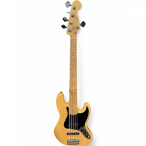 Used 2019 Fender American Professional Jazz Bass V Natural Electric Bass Guitar Natural