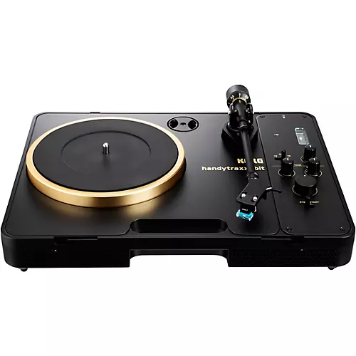 KORG handytraxx 1bit High-Resolution Portable Record Player with NuTube Black/Gold