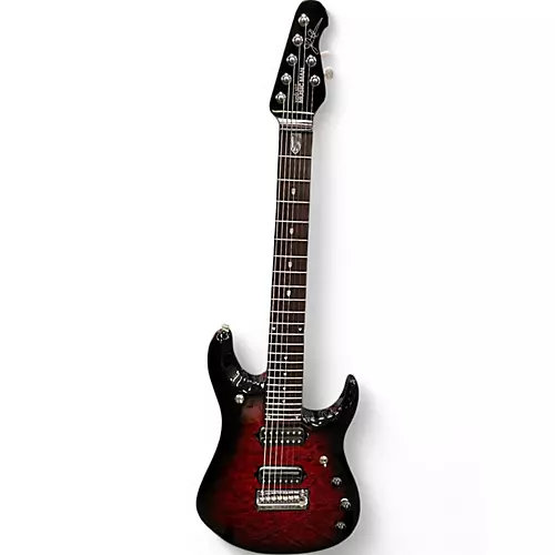 Used 2014 Ernie Ball Music Man JP7 BFR RUBY FLAME Solid Body Electric Guitar RUBY FLAME