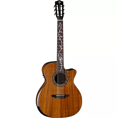 Luna Vineyard Koa Bevel Nylon-String Cutaway Acoustic-Electric Gloss Natural