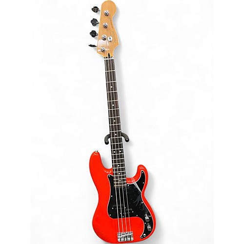 Used Fender Standard Precision Bass Orange Electric Bass Guitar Orange