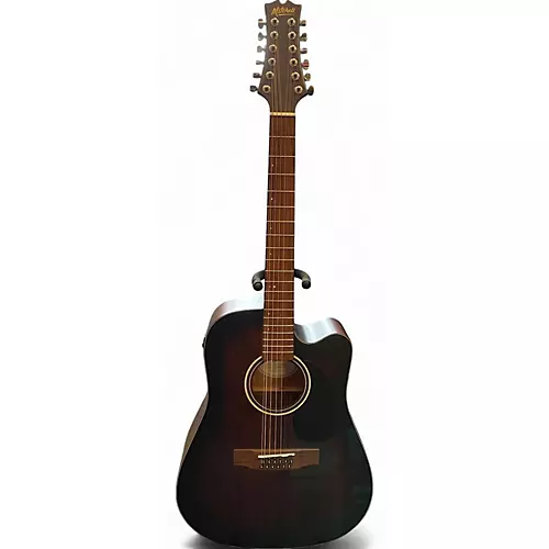 Used Mitchell T331-TCE-BST edge burst 12 String Acoustic Electric Guitar edge burst