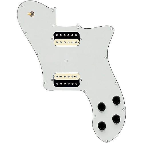 920D Custom Loaded Pickguard for '72 Deluxe Telecaster With Uncovered Roughnecks Humbuckers White